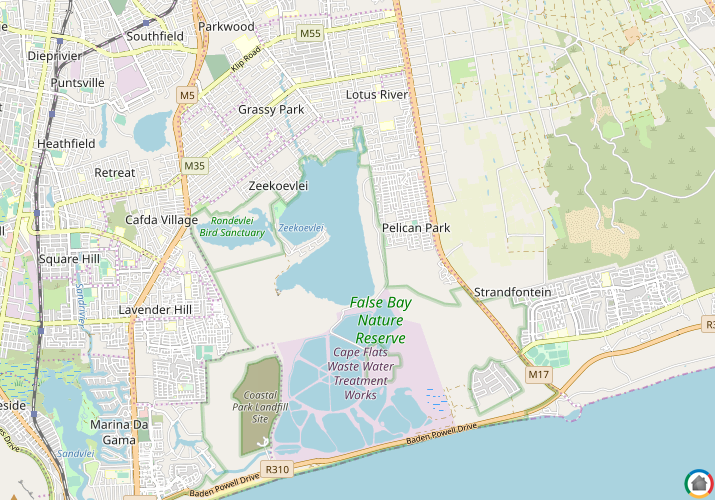 Map location of Grassy Park